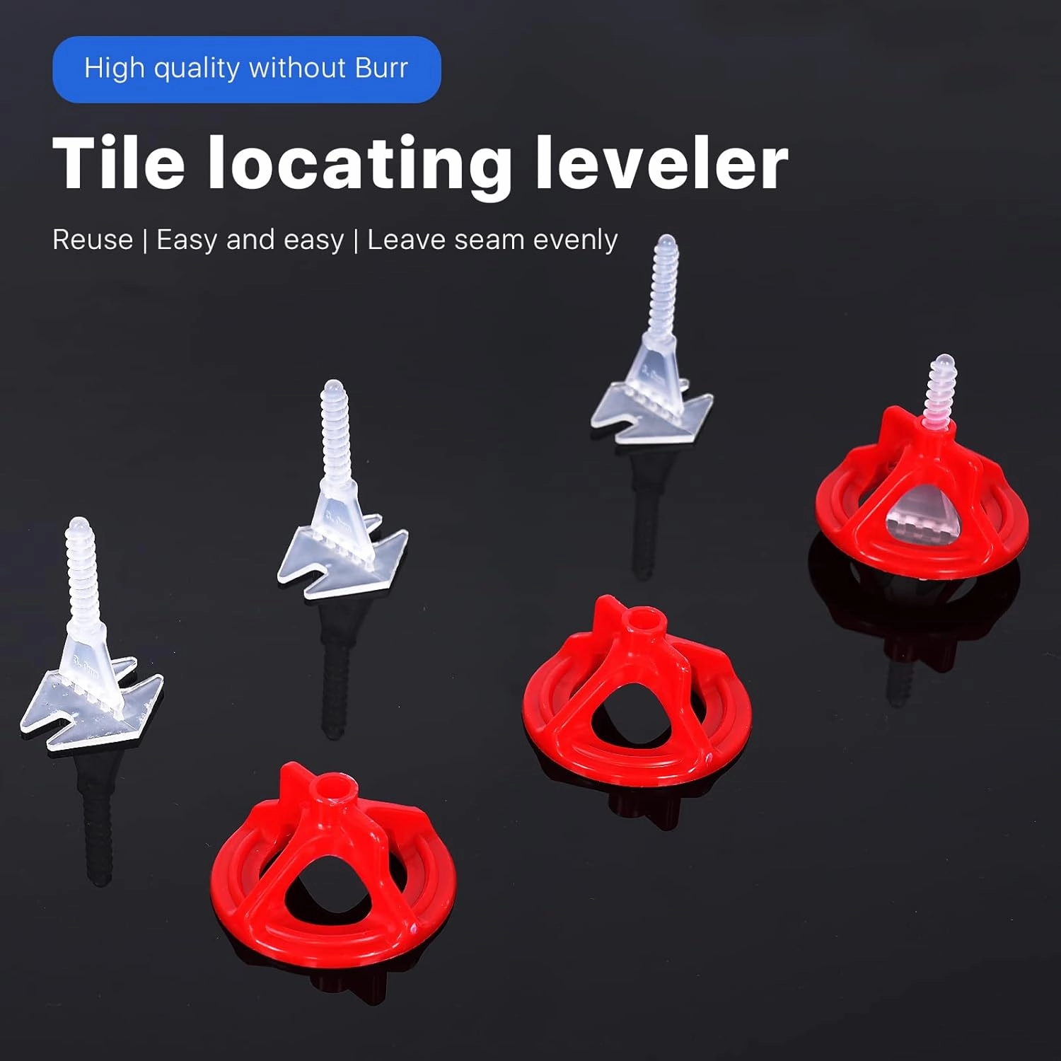 tile anti-lippage and spacing syste Tile Leveling System 1/32"Baseplates and Kit (1/32 inch white1000 Base)