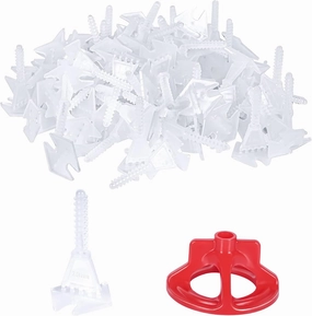 tile anti-lippage and spacing syste Tile Leveling System 1/32"Baseplates and Kit (1/32 inch white1000 Base)