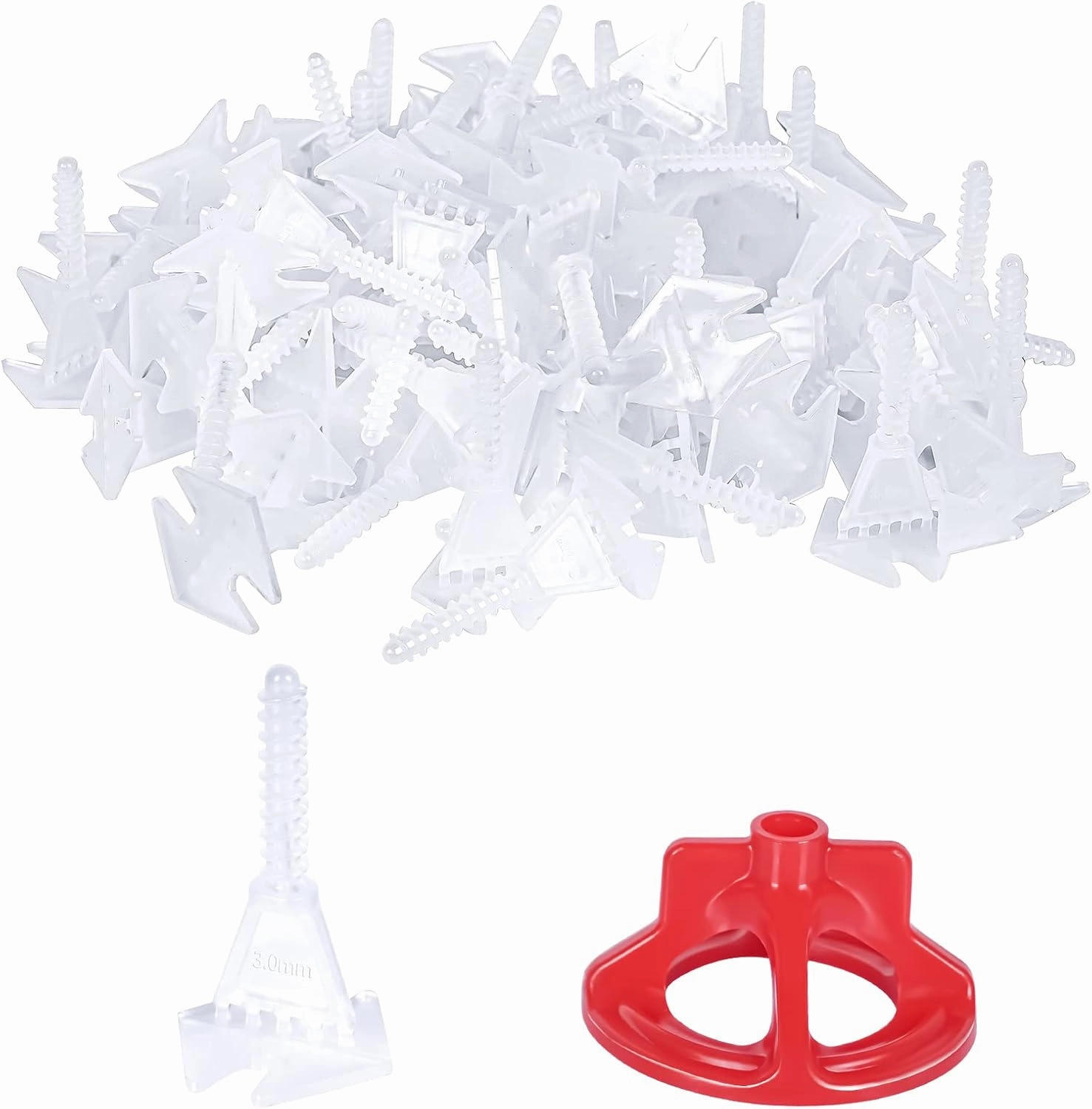 tile anti-lippage and spacing syste Tile Leveling System 1/32"Baseplates and Kit (1/32 inch white1000 Base)