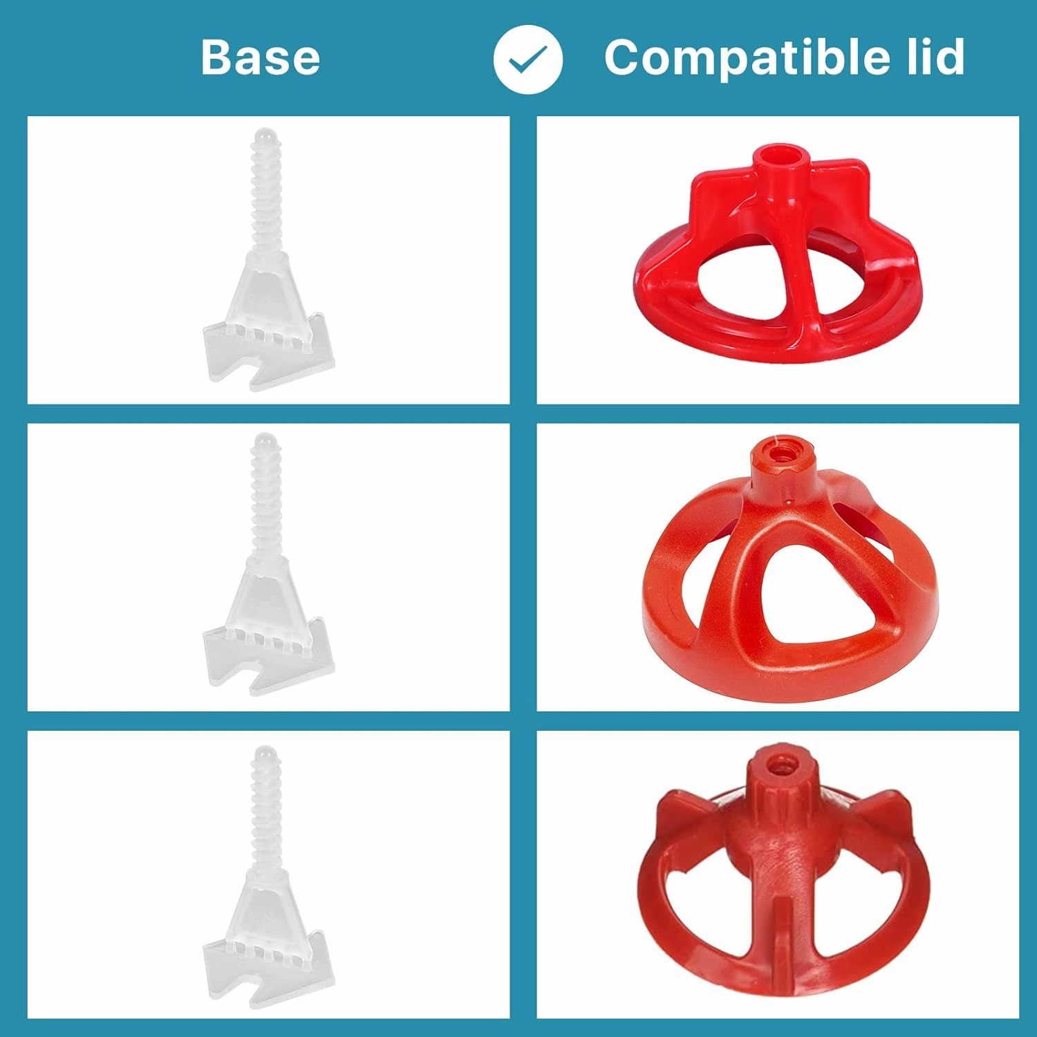 tile anti-lippage and spacing syste Tile Leveling System 1/32"Baseplates and Kit (1/32 inch white1000 Base)