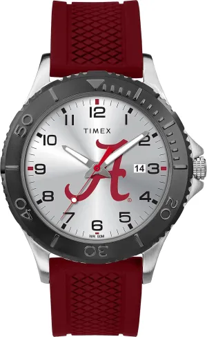 Timex Tribute Men's Collegiate Gamer 42mm Watch – Alabama Crimson Tide with Crimson Silicone Strap