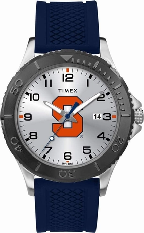 Timex Tribute Men's Collegiate Gamer 42mm Watch – Syracuse Orange with Navy Silicone Strap