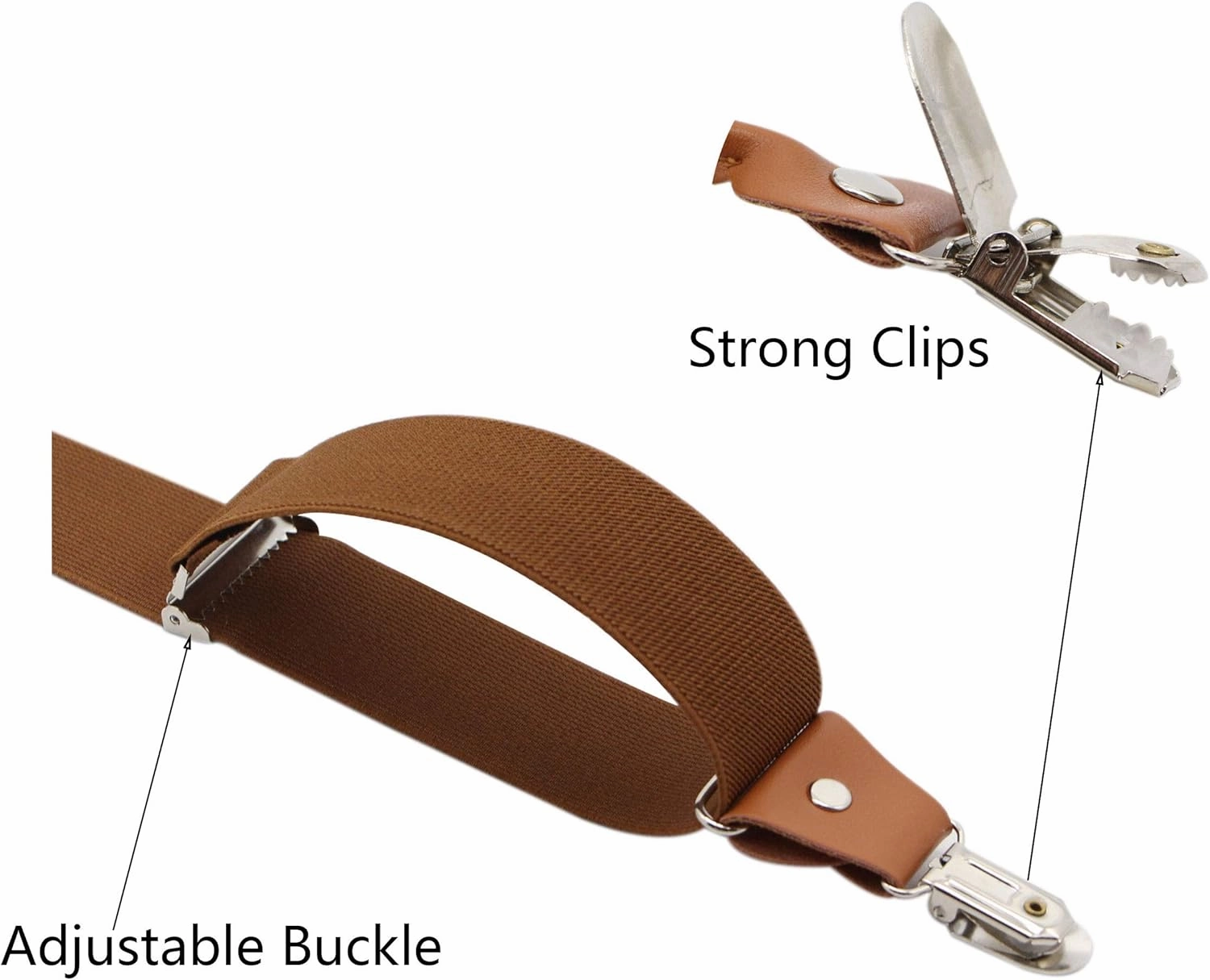 Timiot Men’s Y-Back 4 Metal Clip Elastic Wide Suspenders Perfect For Both Casual&Formal
