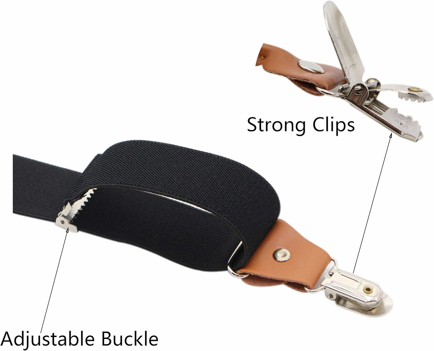 Timiot Men’s Y-Back 4 Metal Clip Elastic Wide Suspenders Perfect For Both Casual&Formal