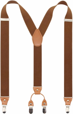 Timiot Men’s Y-Back 4 Metal Clip Elastic Wide Suspenders Perfect For Both Casual&Formal