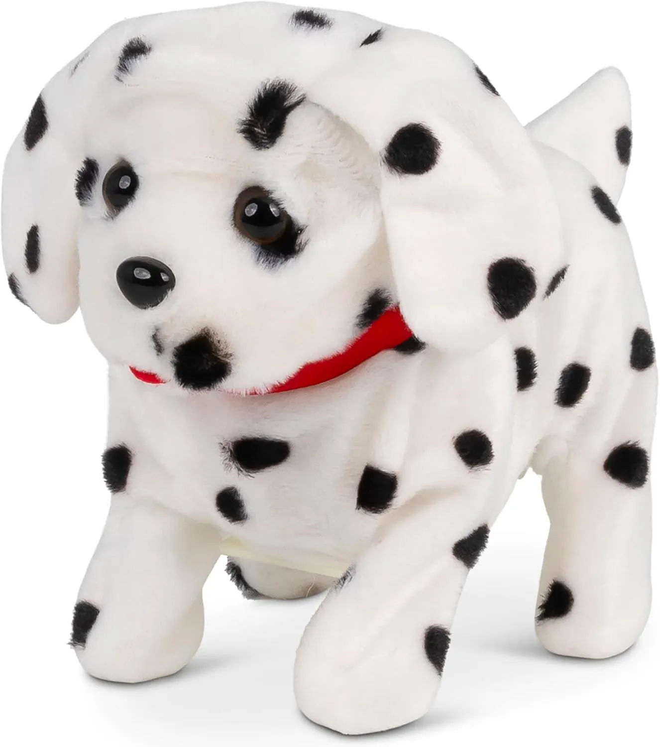 Tobar: Animigos Flipping Puppy - Dalmatian Dog - Black & White - Cuddly Animated Plush Pet, Walks-Barks-Wags Tail, Interactive Toy, Toddler-Kids 18Mo 