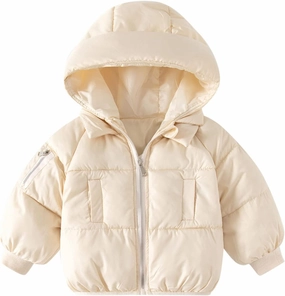 Toddler Baby Boys Girls Solid Lightweight Packable Puffer Jacket with Hood Kids Winter Coat Infant Padded Down Jacket