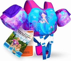 Toddler Swim Vest for 3-5,6,7,8,9 Years Old, Puddle Swim Jumper 20-30-50,60,70 Pounds, Kids Pool Float Jacket with Swimming Arm Floaties - Water Wings for Swimmies, Children, Boys, Girls, niños