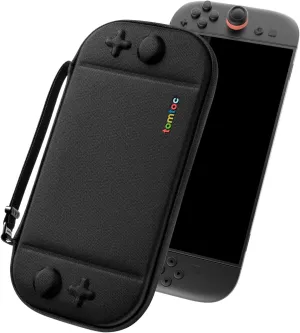 tomtoc Slim Carrying Case for Nintendo Switch 2 Model 2025, Protective Hard Shell with 12 Game Card Slots, Portable Travel Storage Case, with Original Patent and All-round Protection