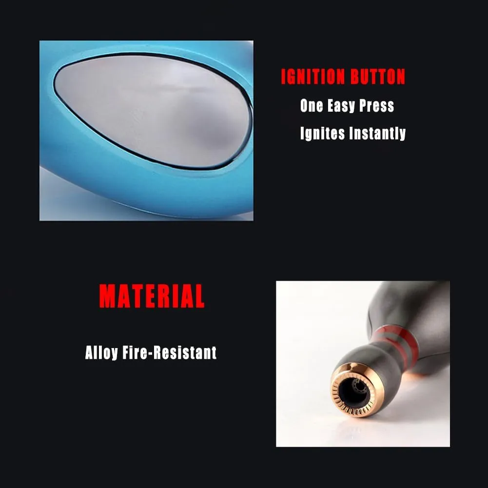 Torch Lighter, Cool, Unique Bowling Ball Lighter, Adjustable, Refillable, Windproof Lighter, Gift for Men(No Butane Fuel)(Black)