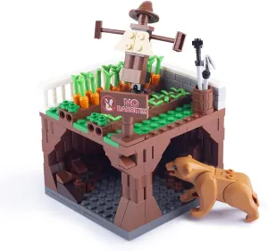 Toy Brick-Halloween Guardian Carrot Building Block Set-100% Compatible with All Major Brands-Suitable for Birthday Gifts and Halloween Surprises(Turnip Guard Station)