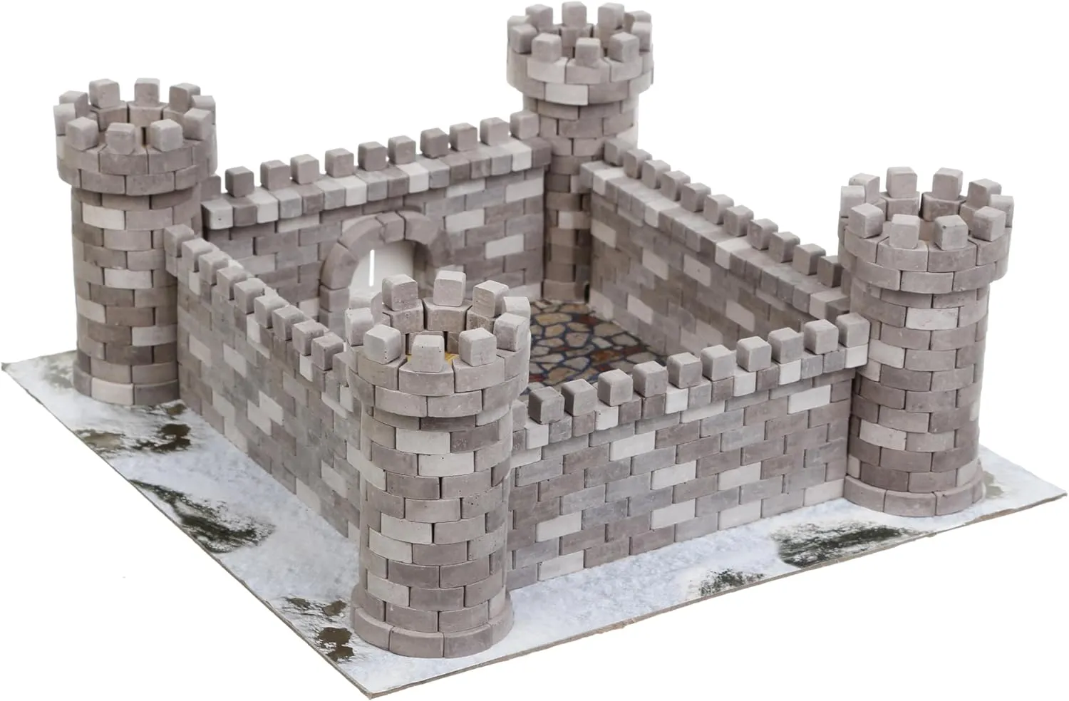 Toy Eagle Nest Castle Educational Gift Construction Set, Real Plaster Bricks, Gypsum Reusable Building Kit, 870 Piece
