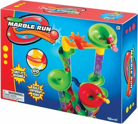 Toysmith STEM Learning 80Piece Marble Run Building Toy Set, For Boys & Girls 3 