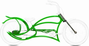 Tracer FM Leopard 26inch Stretch Steel Cruiser E-Bike Frame Cruiser Bike Frame, Include Triple Tree Fork and Chain Guard Multi-Color
