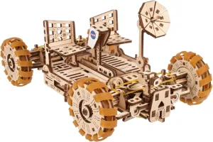 UGEARS NASA Lunar Rover Model Kit - 3D Wooden Mechanical Puzzles for Adults to Build - Space Gifts for Teen - NASA Official Space Model Kits