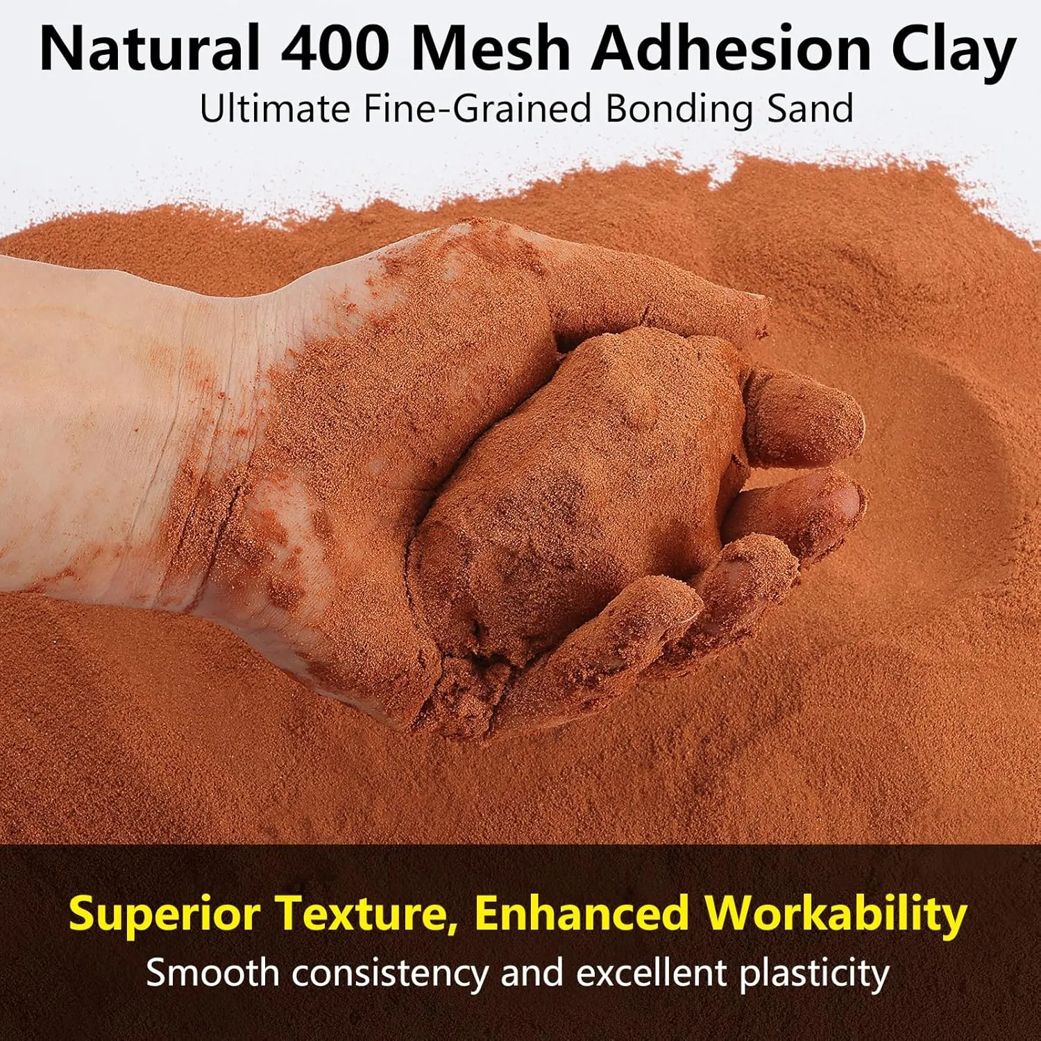 Ultra-Fine 400 Mesh Oil-Free Casting Sand for Metal Jewelry Casting - Premium Foundry Sand for Highly Detailed Replicas in Silver, Copper, Bronze, and More - Reusable Molding Clay (10, Pounds)