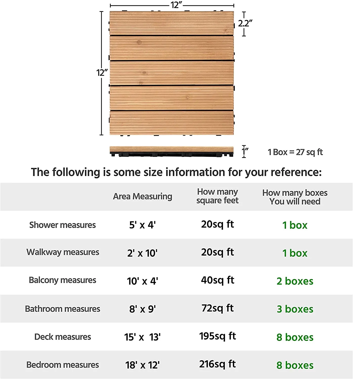 UltraShield Naturale 1 ft. x 1 ft. Quick Deck Outdoor Composite Deck Tile in Brown (27 sq. ft. per Box)