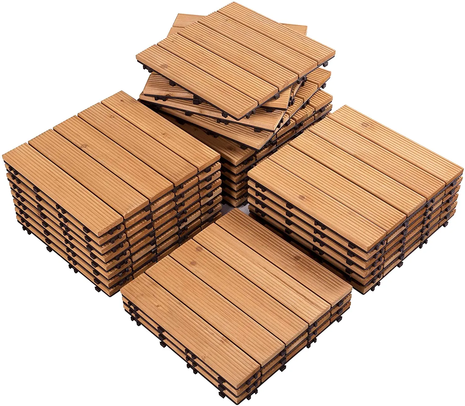 UltraShield Naturale 1 ft. x 1 ft. Quick Deck Outdoor Composite Deck Tile in Brown (27 sq. ft. per Box)