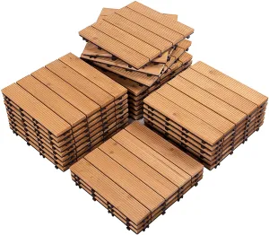 UltraShield Naturale 1 ft. x 1 ft. Quick Deck Outdoor Composite Deck Tile in Brown (27 sq. ft. per Box)