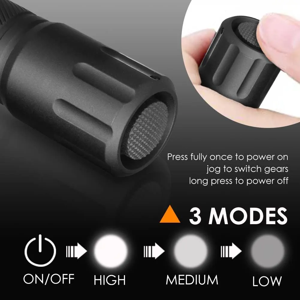 UniqueFire Mini 940nm IR Illuminator Flashlight Lights for Night Vision Scope, Adjustable Focus LED Infrared Torch Light 3 Modes & Quick Removal of The Replacement Pill Function, Contains Battery