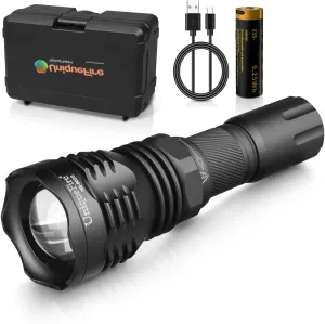UniqueFire Mini 940nm IR Illuminator Flashlight Lights for Night Vision Scope, Adjustable Focus LED Infrared Torch Light 3 Modes & Quick Removal of The Replacement Pill Function, Contains Battery