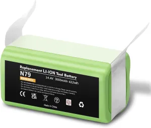 Upgraded 3000mAh 14.4v Li-ion Battery for Ecovacs Deebot N79 N79S N79W deebot 500 DN622 DN622.11 Replacement for Eufy RoboVac 11 11C 11S MAX 12 15C 15T 25C 30 30C 35C G10 R500  Etc. Robot Vacuum