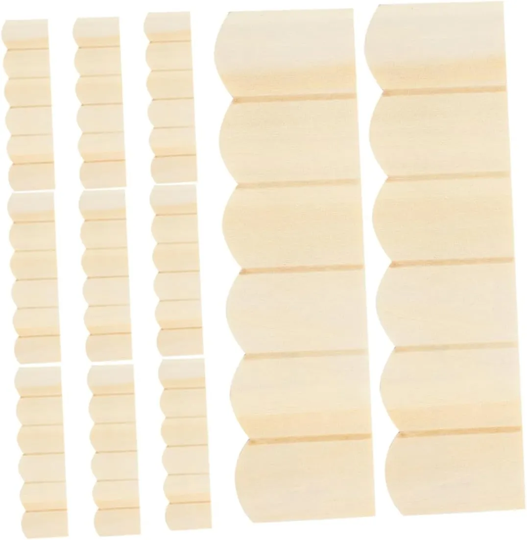 VANZACK DIY Dollhouse Mini Furniture Wooden Tiles Roofing Kit for Tiny Dollhouse Christmas Scene Props