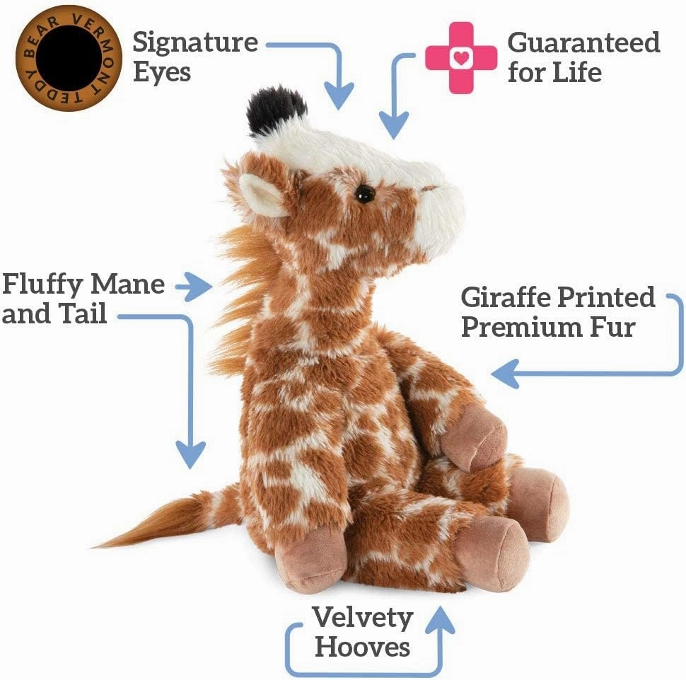 Vermont Teddy Bear Stuffed Giraffe - Giraffe Stuffed Animal, 18 Inch, Oh So Soft