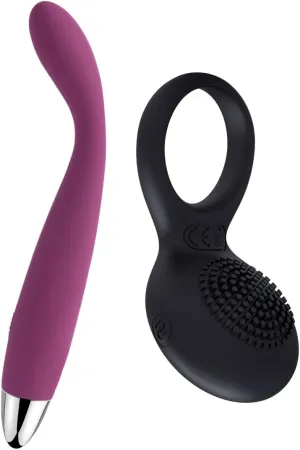 Vibrating Cock Ring Sex Toys - SVAKOM Penis Ring Clitoral Vibrators 2 in 1 Male Ring for Couples Pleasure   SVAKOM Coco G Spot Vibrator - 8 Seconds to Climax Finger Shaped Waterproof Vibes for Women
