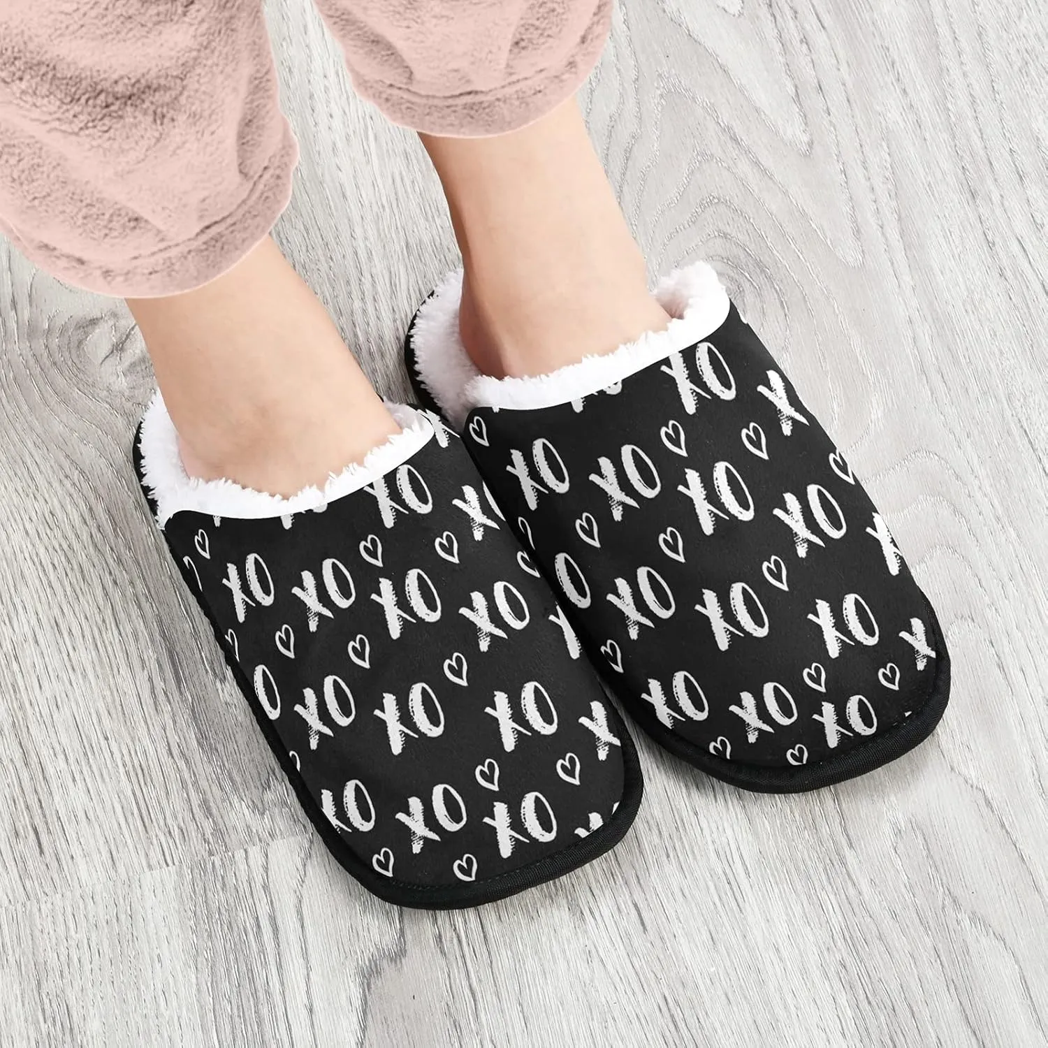 Visesunny Modern Cute Funny House Slippers for Women Men - Unisex Indoor Outdoor