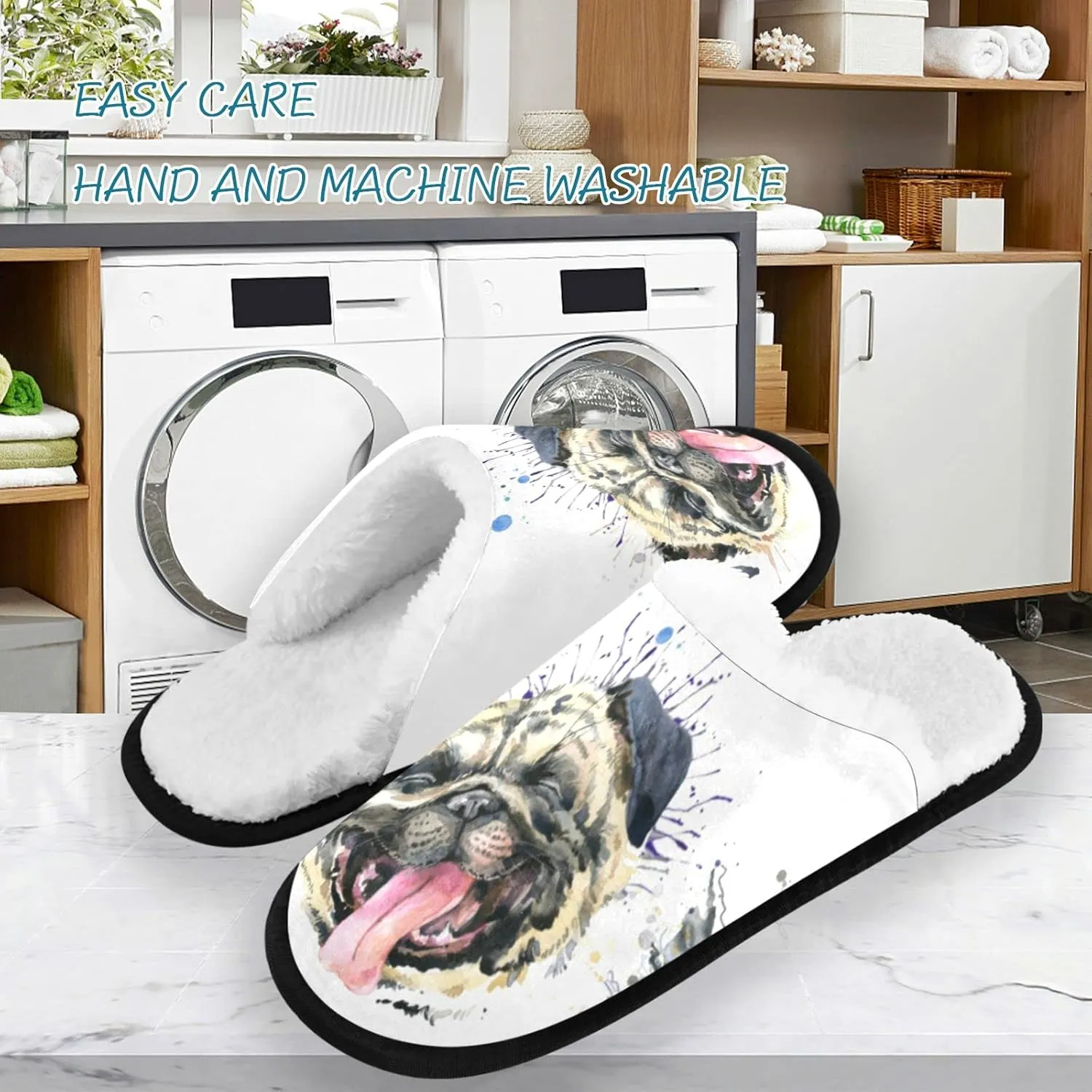 visesunny Modern Slippers for Women Mens Winter Warm Memory Foam Cotton Home Slippers Women's House Slippers Bedroom Slippers Cozy Indoor Outdoor Shoes