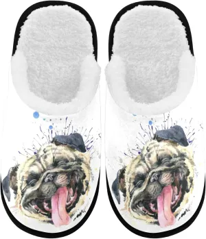 visesunny Modern Slippers for Women Mens Winter Warm Memory Foam Cotton Home Slippers Women's House Slippers Bedroom Slippers Cozy Indoor Outdoor Shoes