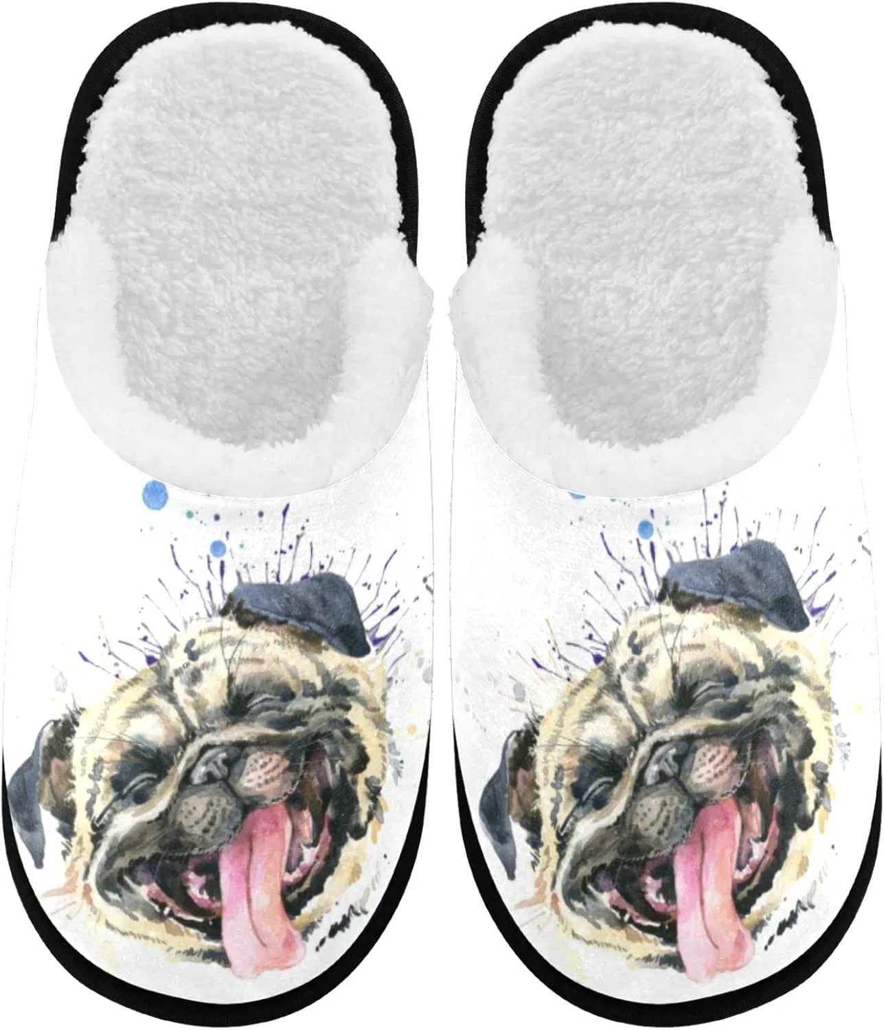 visesunny Modern Slippers for Women Mens Winter Warm Memory Foam Cotton Home Slippers Women's House Slippers Bedroom Slippers Cozy Indoor Outdoor Shoes