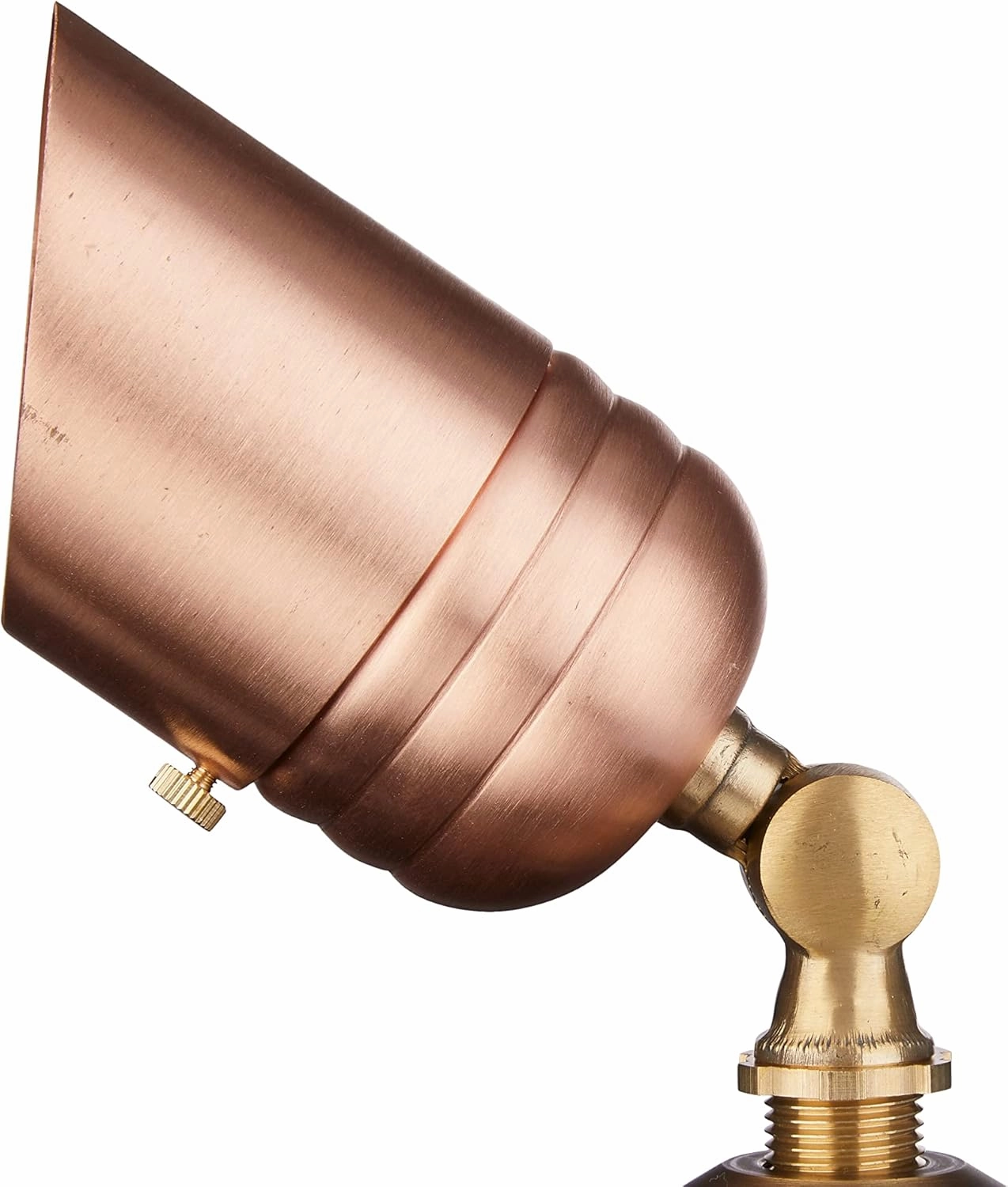 VOLT Fat Boy 12V Solid Copper Outdoor Spotlight with 5W 2700K Warm White MR16 LED Bulb (400 Lumens) for Low Voltage Landscape Lighting of Yard, Lawn, Garden, Patio, Trees & House