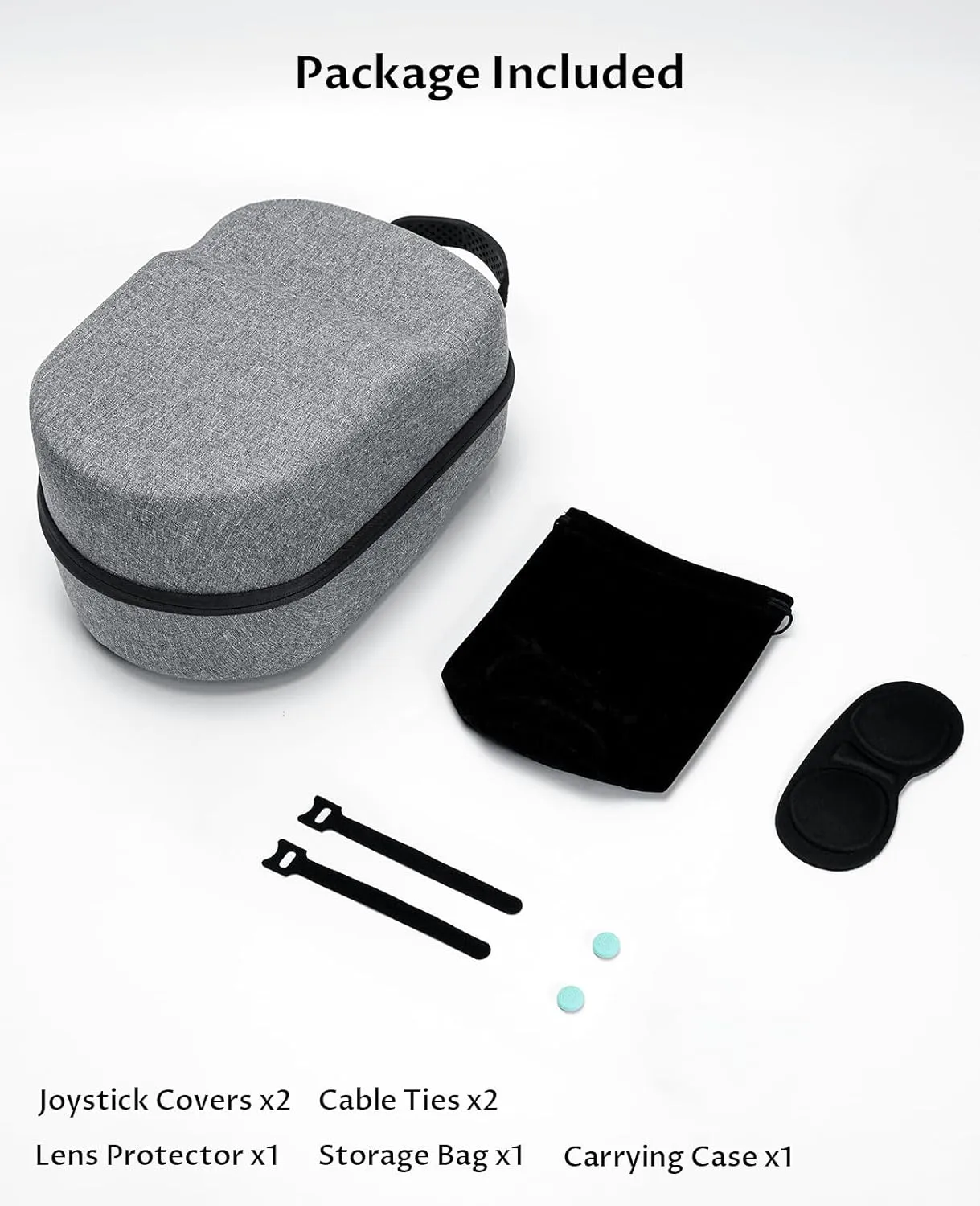 VORI Case for Meta Quest 3/3S/2 & Vision Pro/Pico 4, Elite Strap & Battery Head Strap, with Lens Protector, Portable Hard Carrying Case