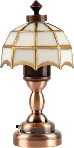 Waldosia 1:12 Scale Dollhouse Miniature LED Accent Table Lamp w/Classic Shade
