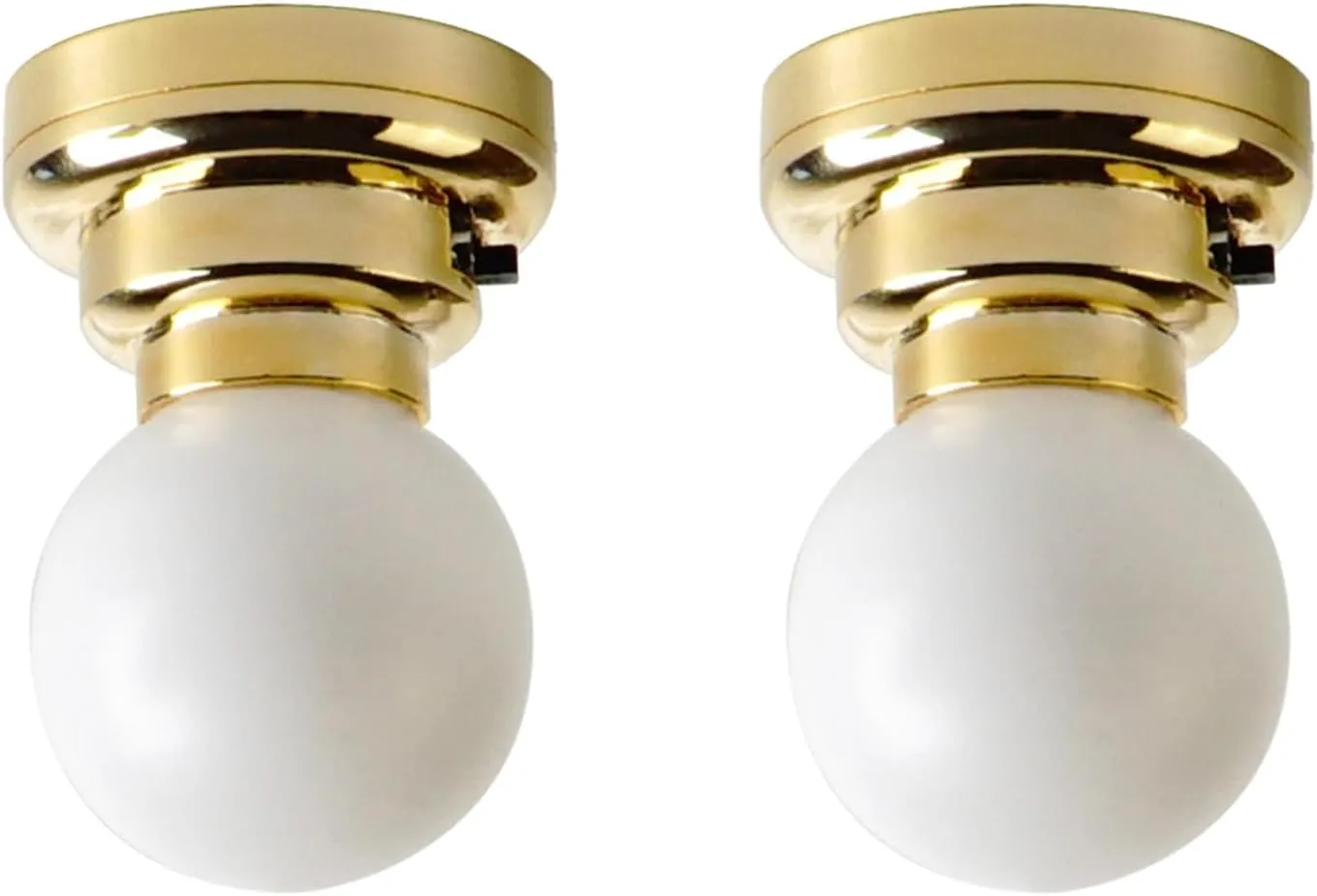 Waldosia 1:12 Scale Dollhouse Miniature LED Ceiling Light Set (Copper)
