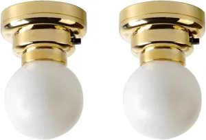 Waldosia 1:12 Scale Dollhouse Miniature LED Ceiling Light Set (Copper)