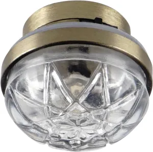 Waldosia 1:12 Scale Dollhouse Miniature LED Clear Etched Ceiling Lamp
