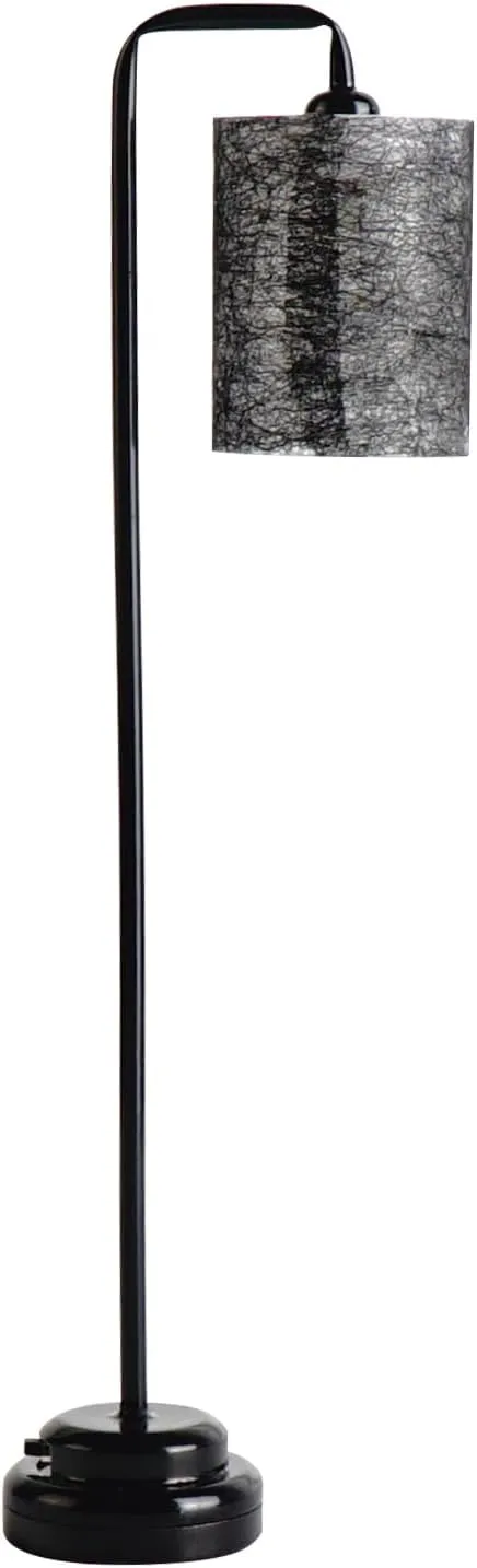 Waldosia 1:12 Scale Dollhouse Miniature LED Modern Floor Lamp (Black)