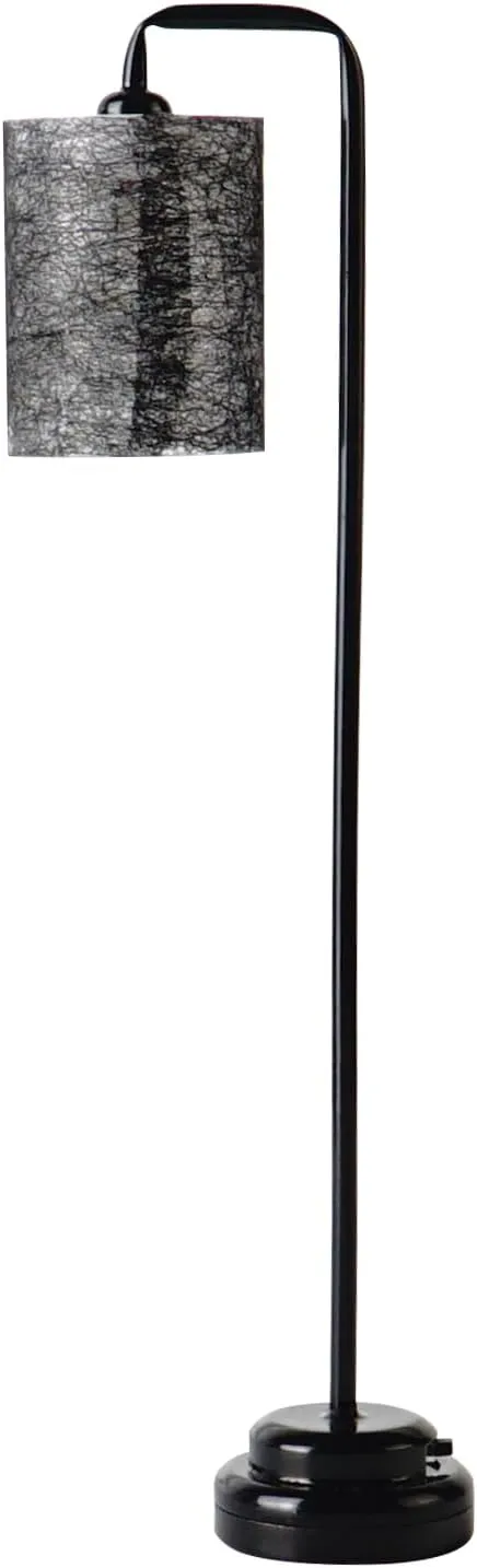 Waldosia 1:12 Scale Dollhouse Miniature LED Modern Floor Lamp (Black)