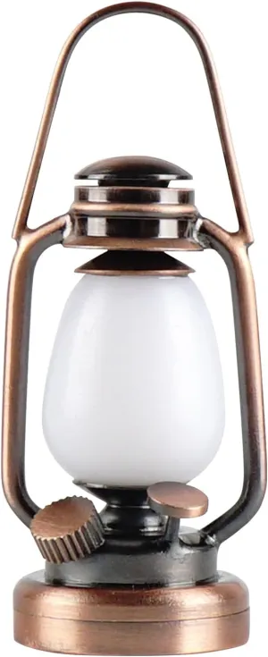 Waldosia 1:12 Scale Dollhouse Miniature LED Oil Lamp Lantern
