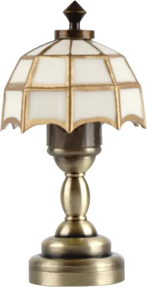 Waldosia 1:12 Scale Dollhouse Miniature LED Table Lamp w/Classic Shade