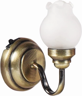Waldosia 1:12 Scale Dollhouse Miniature LED Tulip Wall Sconce