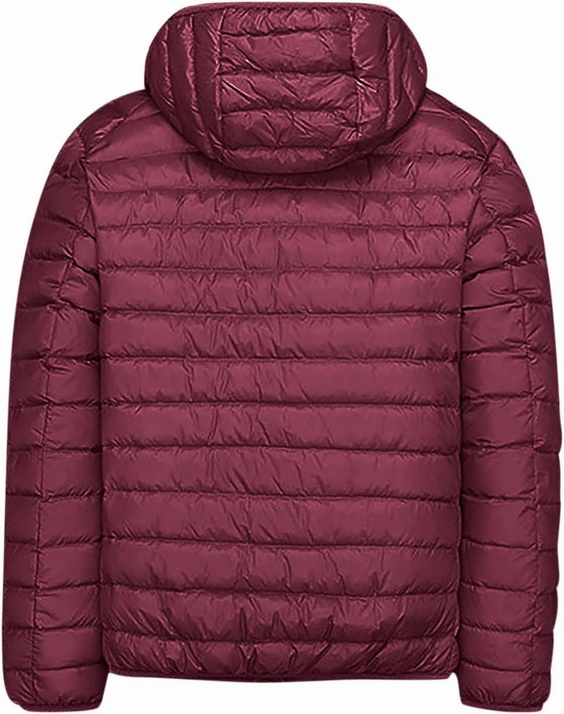 Warm Water Resistant Puffy Hooded Casual Loose Stand Up Collar Jacket with Removable Hood Packable Puffer Jacket