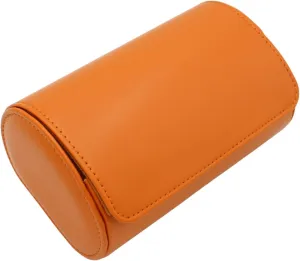Watch Travel Case Portable Organizer - Luxury Watch Roll Travel Box Recycled Leather Watch Storage and Display for Men and Women (WCASE-2-BROWN)