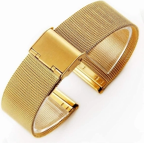 watch strap 4 colors rose gold black stainless steel men bracelet wrist mesh replacement band 12-18 20 22 22mm