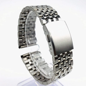 Watch Strap Stainless Steel Metal Watchband Replacement Wrist Strap Bracelet Silver Watch Accessories(20mm)