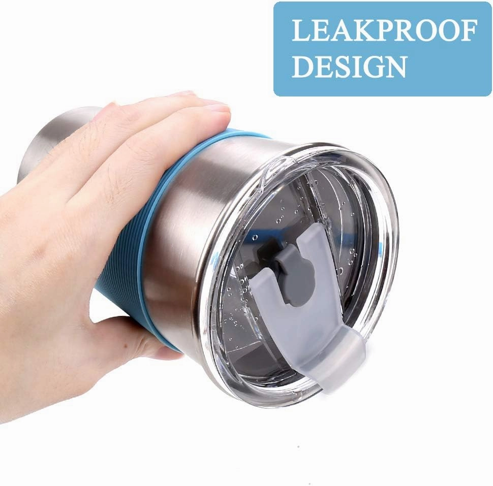 Water Tumbler with Lids, 6 Pack Stainless Steel Spill Proof Reusable Stacking 16oz Drinking Cups with Lids for Kids and Adults