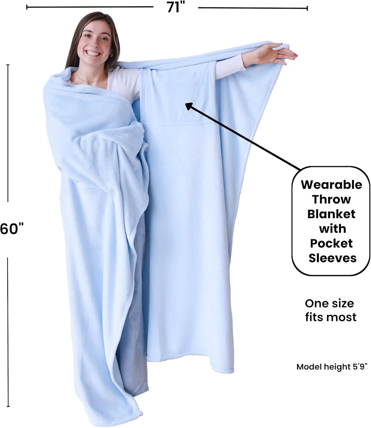 Wearable Blankets for Women - Adult Wearable Blanket Men, Graduation Gifts for Her - Girlfriend Gifts for Women